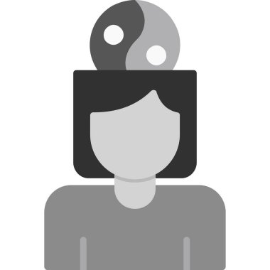 Stres Yönetimi simgesi, vektör illüstrasyonu basit tasarım