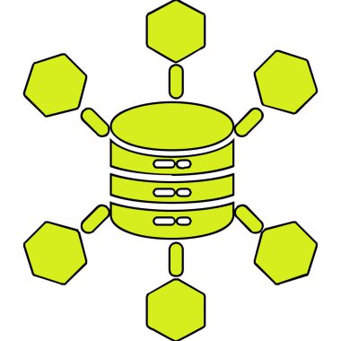 Büyük Veri vektör simgesi, basit illüstrasyon                  