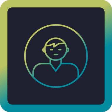 user icon, vector illustration simple design