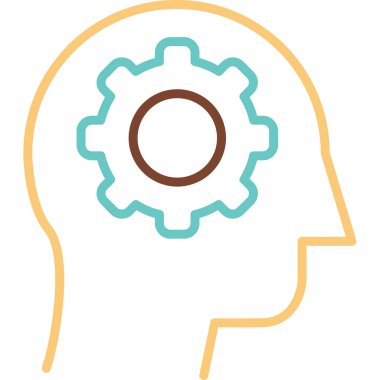 Eleştirel Düşünme Ağı simgesi, vektör illüstrasyonu