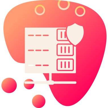 Sunucu Koruma Ağı simgesi basit illüstrasyon              