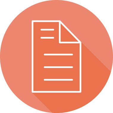 belge dosya simgesi vektör illüstrasyonu 