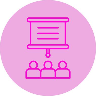 sunum simgesi, vektör illüstrasyonu 