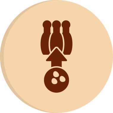 Bowling lobutları ve top ikonu, vektör illüstrasyonu