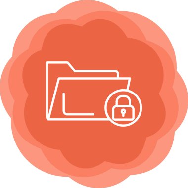 Dizin kilidi simgesi, basit illüstrasyon