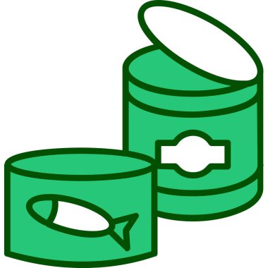 Konserve yemek ikonu. Web için basit illüstrasyon simgesi
