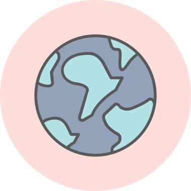 toprak küresi simgesi, vektör illüstrasyonu basit tasarım