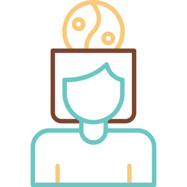 Stres Yönetimi simgesi, vektör illüstrasyonu basit tasarım