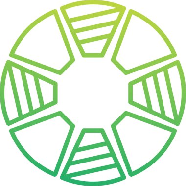 Donut Çizelgesi simgesinin vektör çizimi 