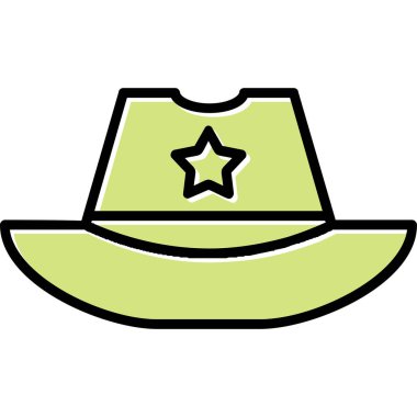 Şapka kutsal kişilerin resmi, basit vektör çizim 