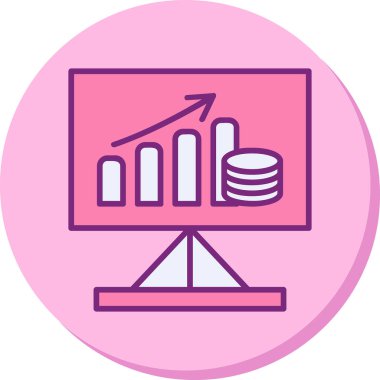 sunum simgesi, vektör illüstrasyonu 