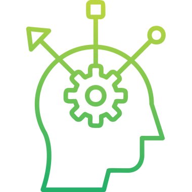 Eleştirel Düşünme Ağı simgesi, vektör illüstrasyonu