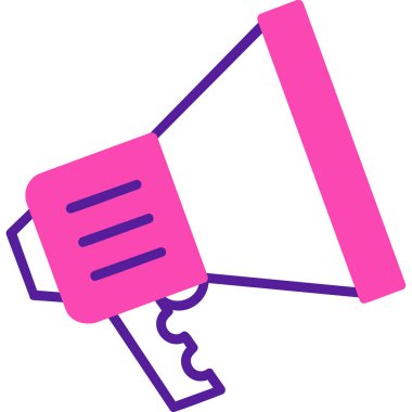 megafon web simgesi, vektör çizim 