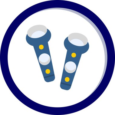 VR kontrolörleri. Web simgesi basit illüstrasyon