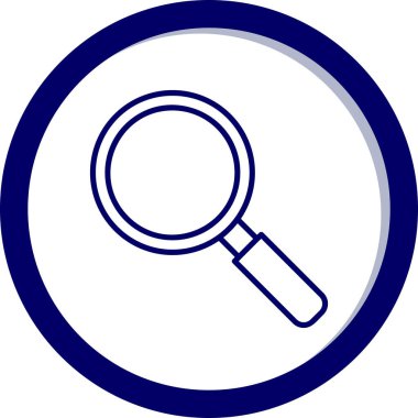 Büyütme cam simgesi, vektör illüstrasyonu 