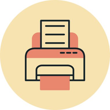 yazıcı web simgesi basit illüstrasyon 