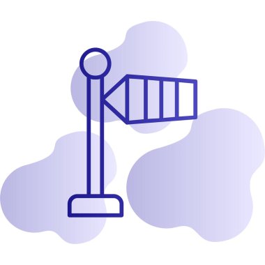 Modern Rüzgar İşareti simgesinin vektör illüstrasyonu                