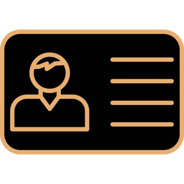 Ofis Kimliği Web simgesi, vektör illüstrasyonu