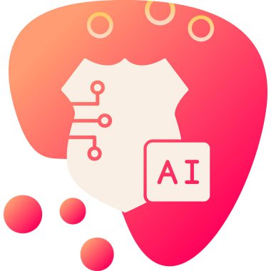 ai kalkan simgesi, vektör illüstrasyonu basit tasarım