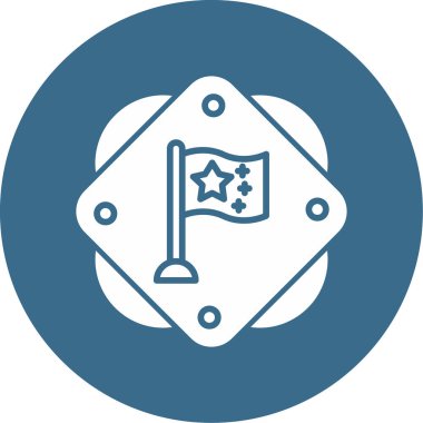 Çin bayrak simgesinin vektör illüstrasyonu