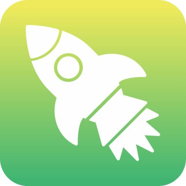 İzole edilmiş arkaplanda roket ağ simgesi