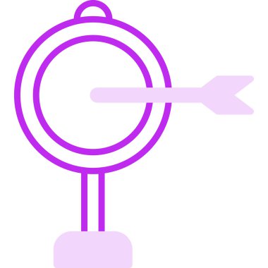 Okun ağ simgesine sahip hedef basit illüstrasyon