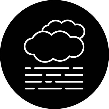 Bulutlar ve sis ağı simgesi basit gösterim