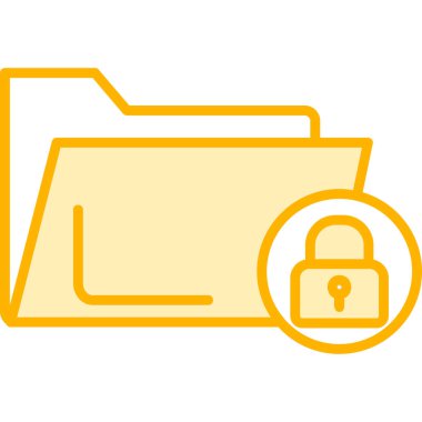 Dizin kilidi simgesi, basit illüstrasyon