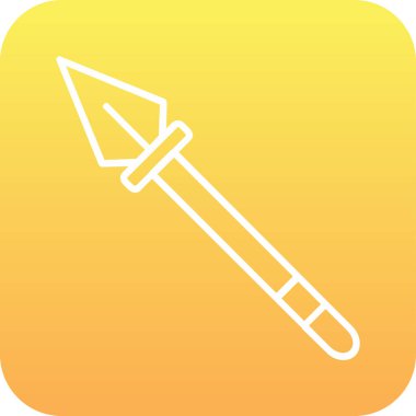 Mızrak simgesi vektör illüstrasyonu