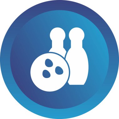 Bowling lobutları ve top ikonu, vektör illüstrasyonu