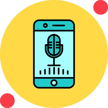 ses kayıt simgesi, vektör illüstrasyonu basit tasarım