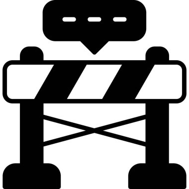 Trafik Bariyeri vektör tasarım şablonu        