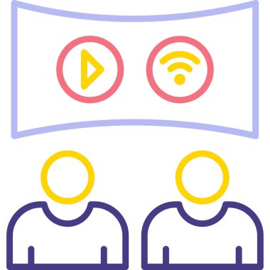 canlı yayın simgesi, vektör illüstrasyonu basit tasarım