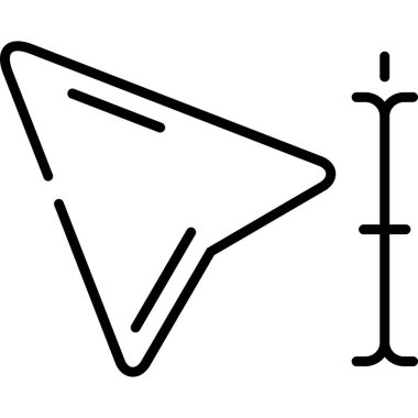 İşaretçi basit simgesi, vektör çizim