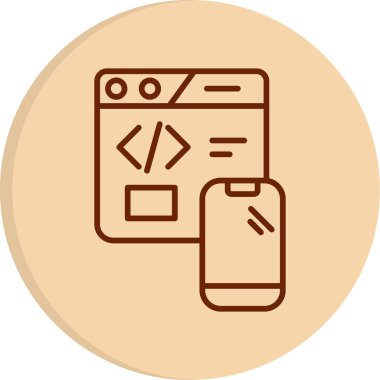 Tepkili web tasarım simgesi, vektör illüstrasyonu basit tasarım