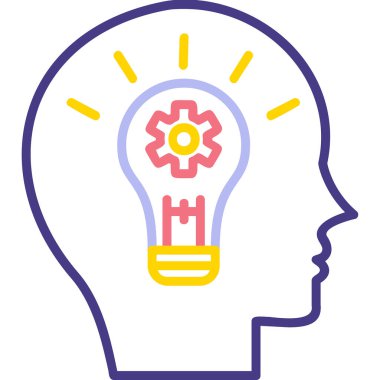 Fikir simgesinin vektör illüstrasyonu 