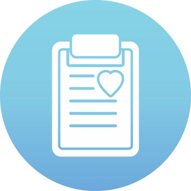 sağlık raporu simgesi vektör illüstrasyon 