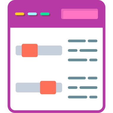 Web Ayarları. Web simgesi basit tasarım              