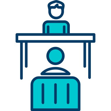 İş Görüşmesi modern simgesinin vektör illüstrasyonu        