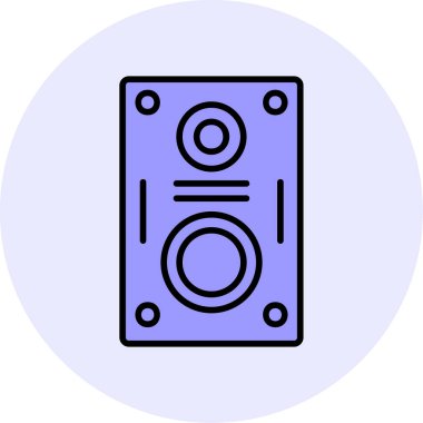 hoparlör basit vektör illüstrasyonu