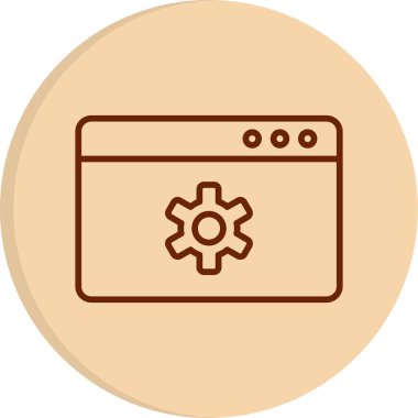 İçerik Yönetimi web simgesi vektör illüstrasyonu