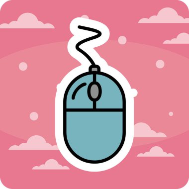 Fare tıklama simgesi. Basit resimleme