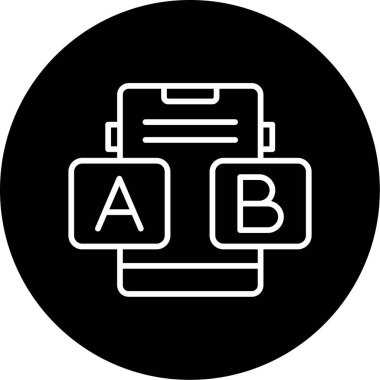 Modern test simgesinin vektör illüstrasyonu 