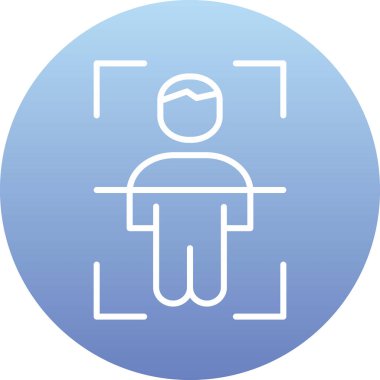 Vücut Tarama Web simgesi, vektör illüstrasyonu