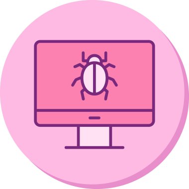 bilgisayar ekranı simgesi, vektör illüstrasyonu basit tasarım