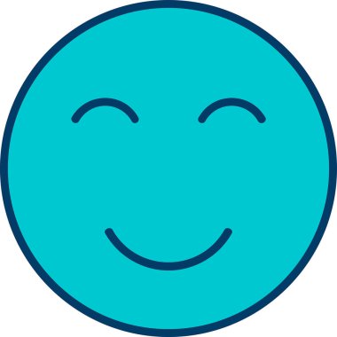 Gülümse. Web simgesi basit illüstrasyon