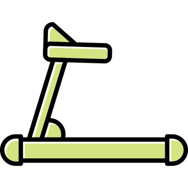 koşu bandı web simgesi, vektör çizim 