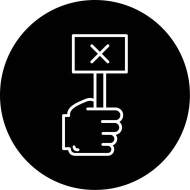 Yanlış simgenin vektör illüstrasyonu 