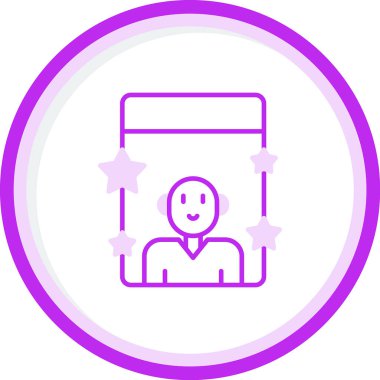 Sosyal medya etki simgesi, vektör illüstrasyonu basit tasarım