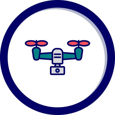 5g Drone simgesi, vektör illüstrasyonu, basit tasarım